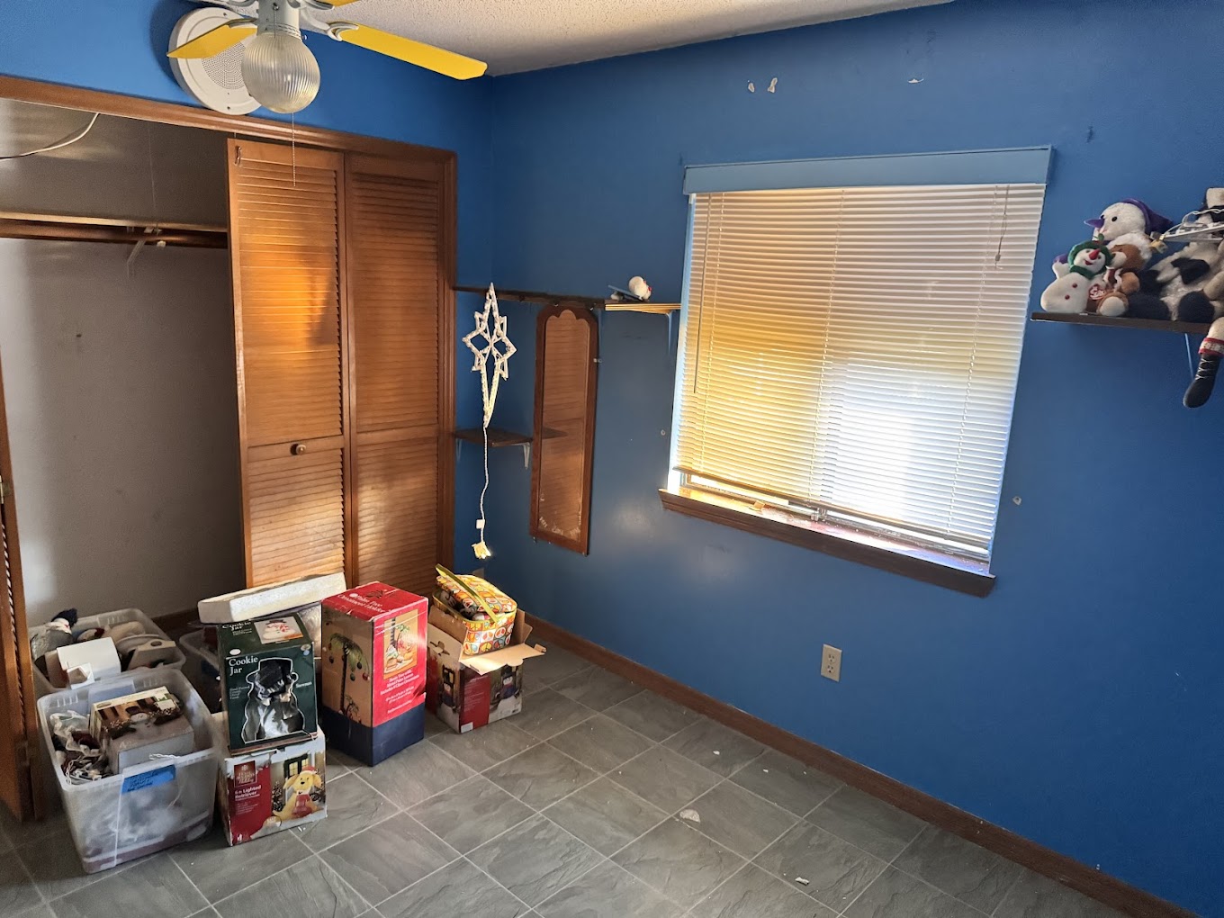 Interior of house with some old junk on the floor