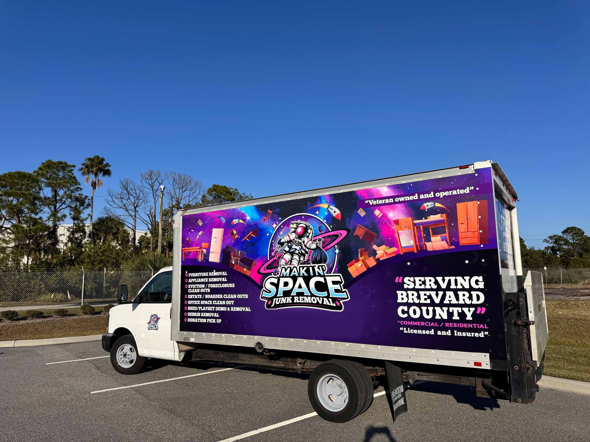 Makin' Space Junk Removal truck