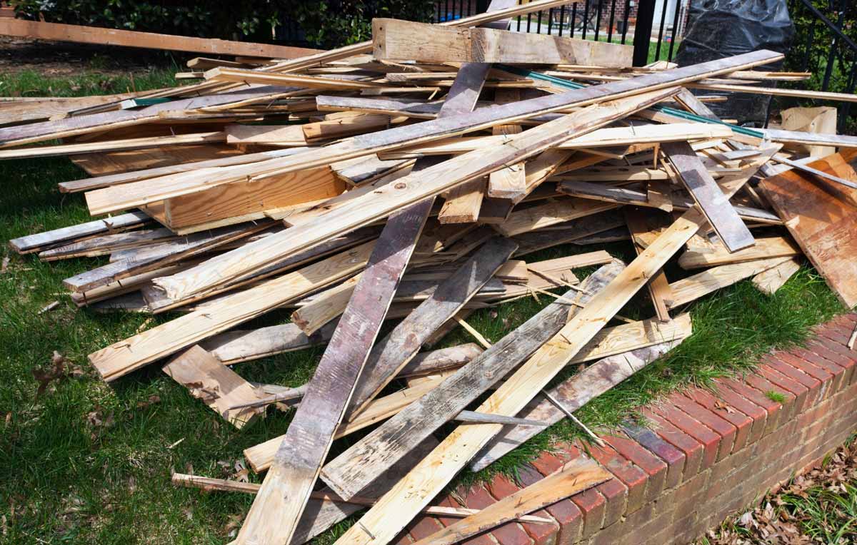 Pile of junk lumber